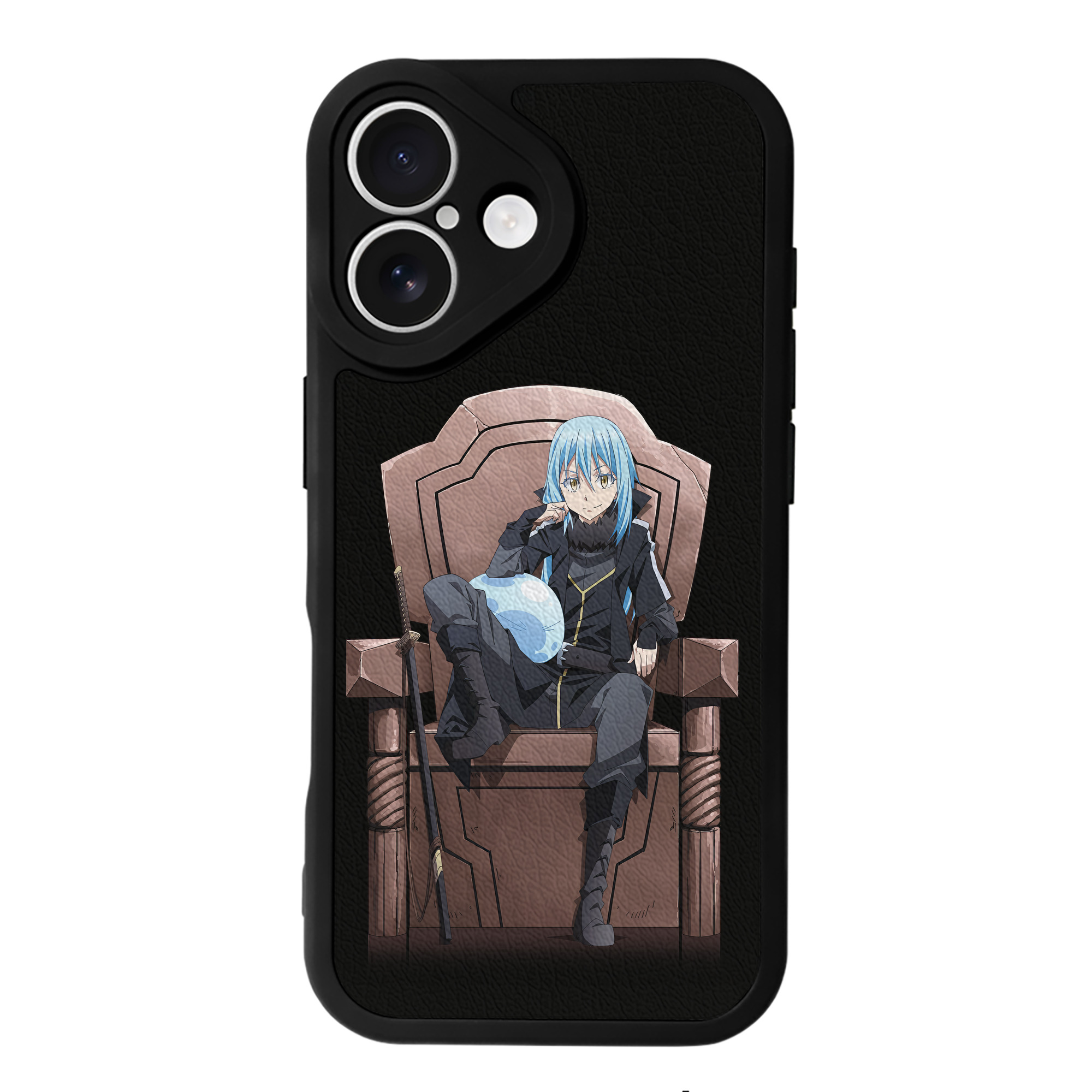 （画像用） 転スラ Regarding Reincarnated to Slime 【iPhone 16シリーズ対応】シリコンスマホケース（レザー調） 材質：シリコン